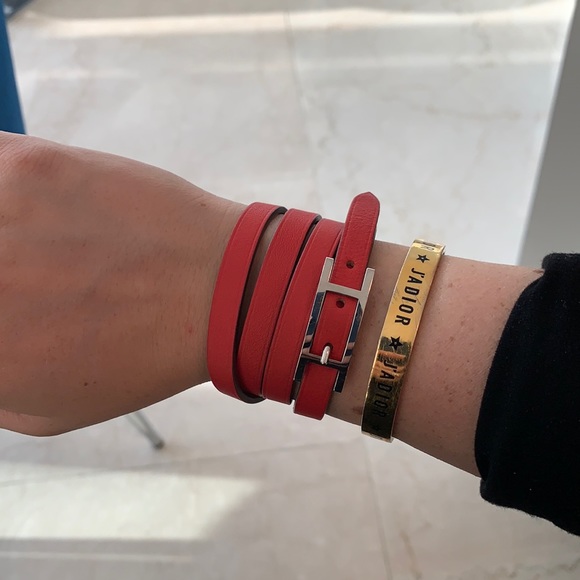 Hermès Behapi 4 Tour Bracelet Red - Picture 1 of 3